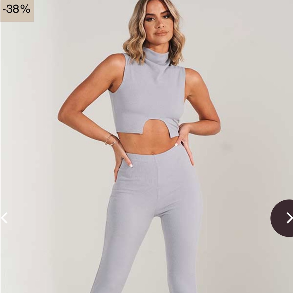 Gray Crop Top (PANTS SOLD SEPARATELY)